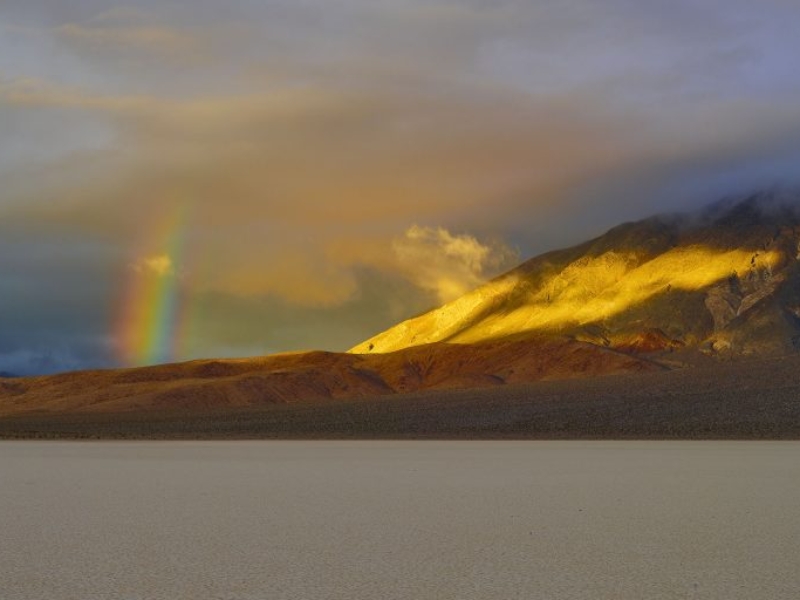 rainbow over the Racetrack Death Valley National Park