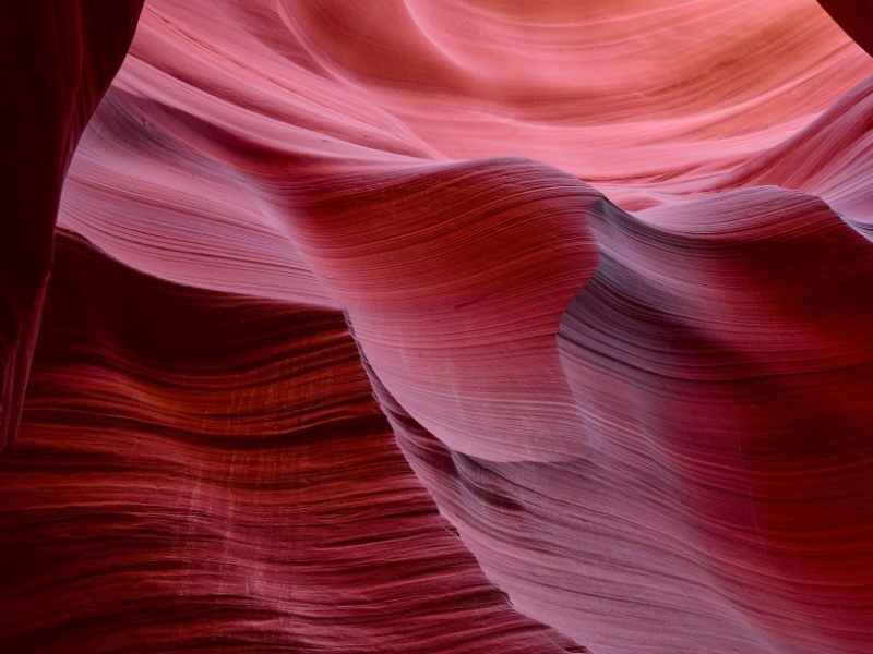 Lower antelope canyon slot canyon on Navajo Lands Page Arizona in the sandstone desert of the American southwest