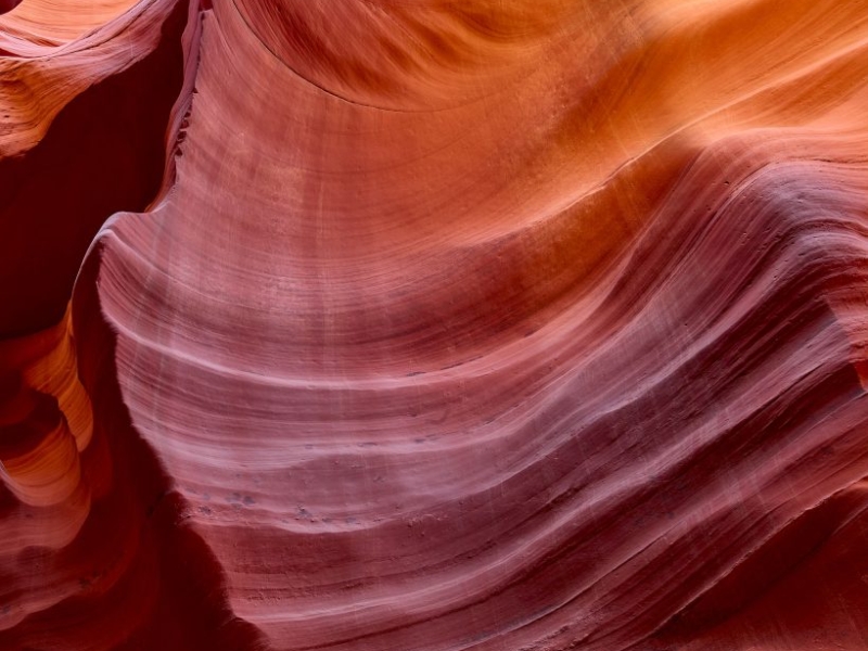 Lower antelope canyon slot canyon on Navajo Lands Page Arizona in the sandstone desert of the American southwest
