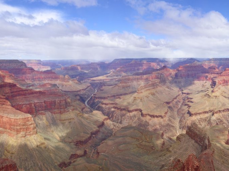 The Grand Canyon in a clearing snowstorm