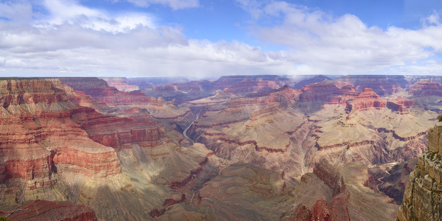 The Grand Canyon in a clearing snowstorm