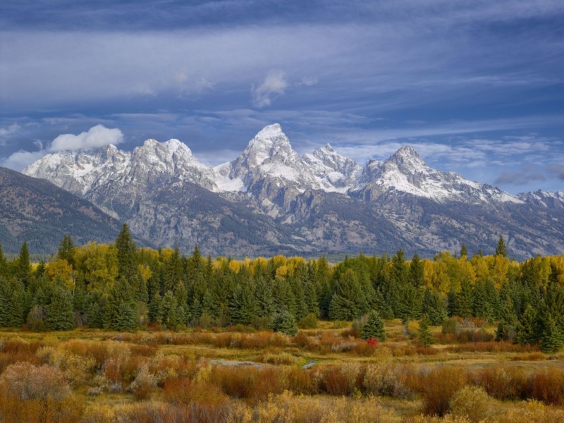 a fall storm rolls into the Tetons Black Tail Ponds Grand Tetons National Park