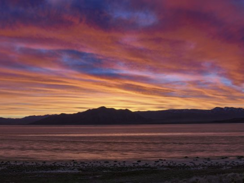 Sunrise on the black rock desert playa Gerlach Nevada