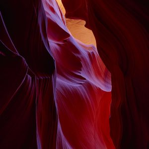 Upper antelope canyon slot canyon on Navajo Lands Page Arizona in the sandstone desert of the American southwest