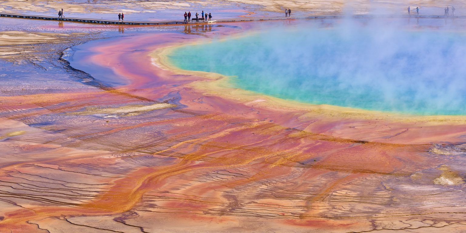 Amazing colors of Grand Prismatic Spring Yellowstone National Park