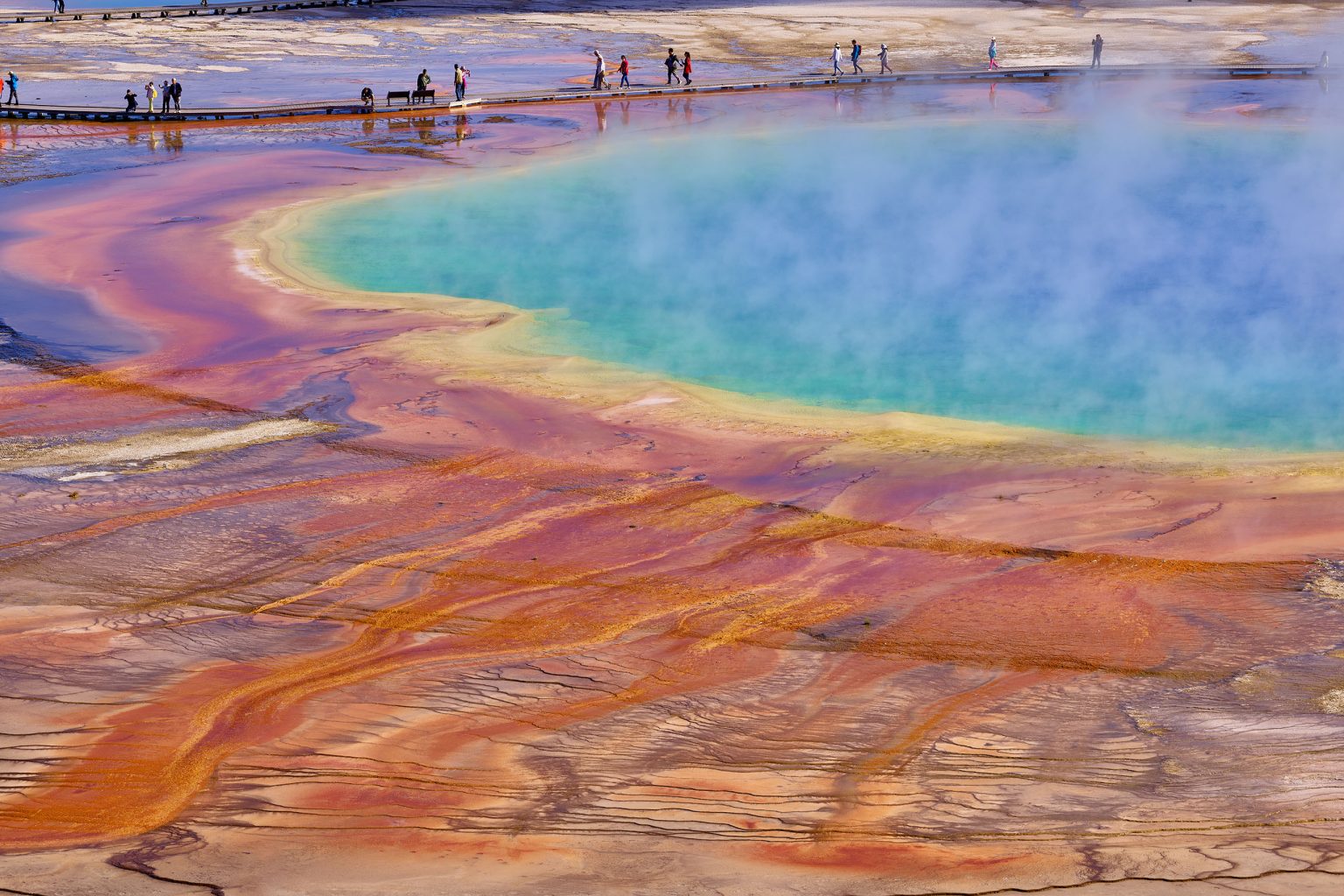 Amazing colors of Grand Prismatic Spring Yellowstone National Park