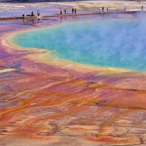 the amazing colors of Grand Prismatic Spring Yellowstone National Park