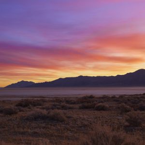 Sunrise on the black rock desert playa Gerlach Nevada