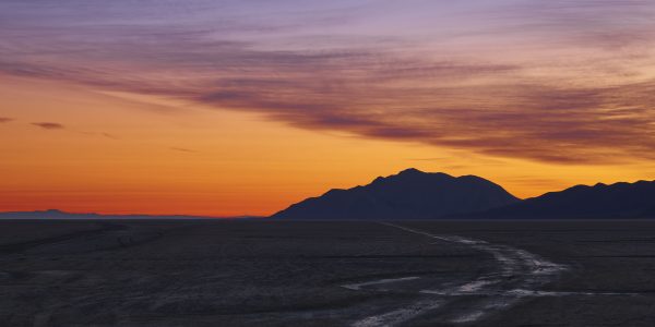 Sunrise on the black rock desert playa Gerlach Nevada
