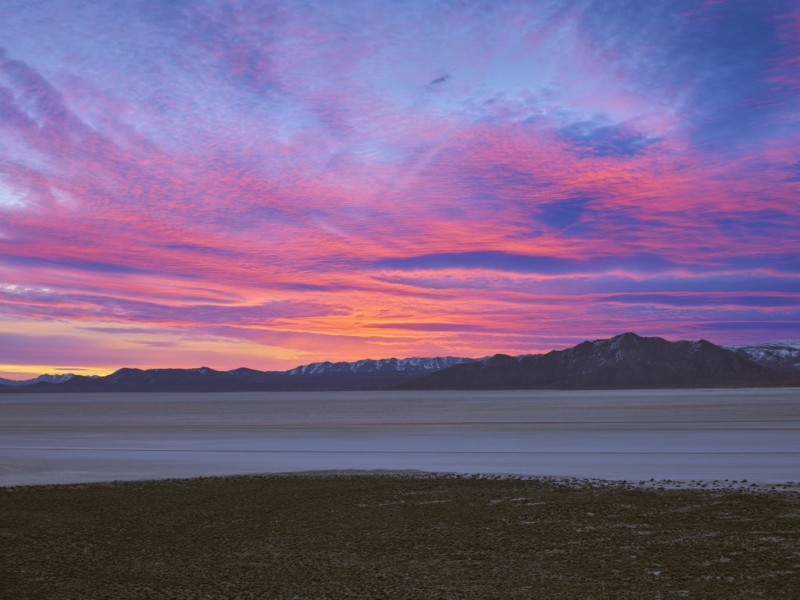 Winter Sunrise Black Rock Playa Soldier Meadows Road