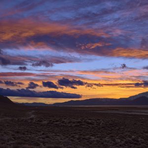 Sunset on the black rock desert playa Gerlach Nevada Trego Hot Springs
