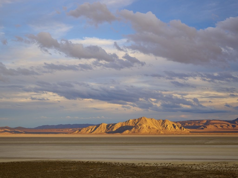 Cloudy afternoon on the black rock desert playa Gerlach Nevada
