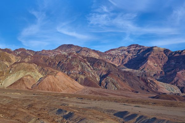 Death Valley National Park east of Devil's Golf Course colorful geology