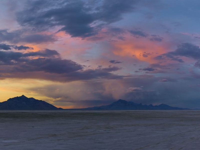 Sunset Bonneville Salt Flats