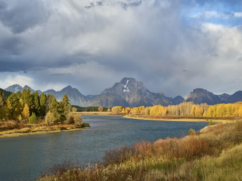 Stormy Sunrise Oxbow Bend Tetons