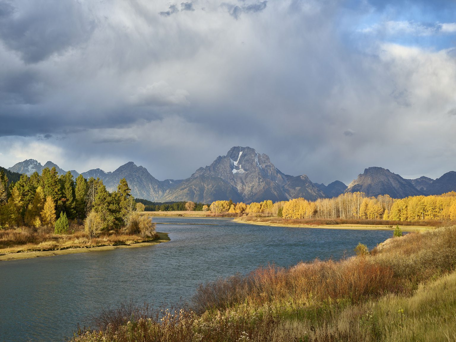 Stormy Sunrise Oxbow Bend Tetons
