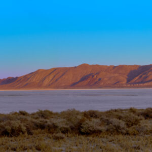 cold and clear sunset on the Black Rock Playa