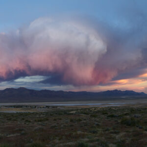A remarkable cloud over Gerlach at sunset